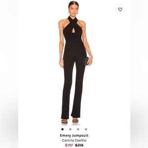 Camila Coelho Black Emery Jumpsuit